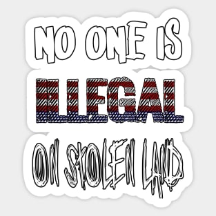 No One Is Illegal by Basement Mastermind Sticker